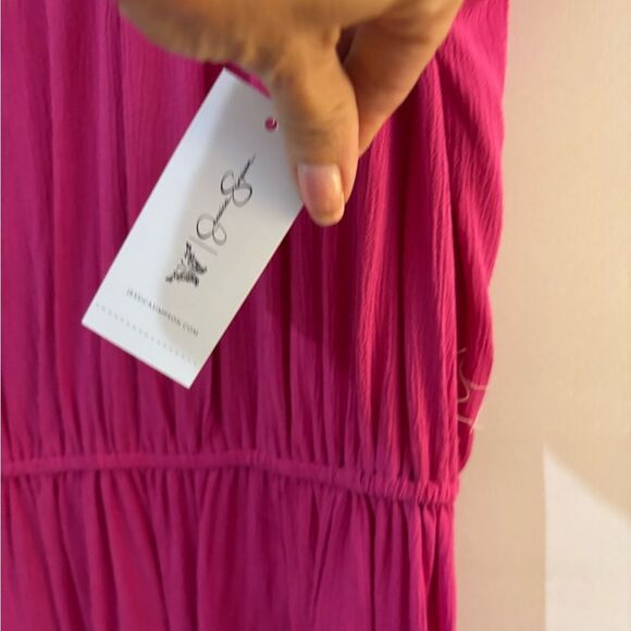 NWT Jessica Simpson Lexie Pink Maxi Dress Sz L - Picture 9 of 10